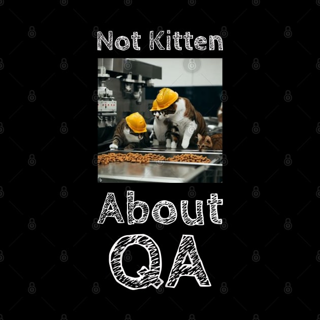 Cats doing QA work - Not Kitten about QA funny t-Shirt gift idea by RJS Inspirational Apparel