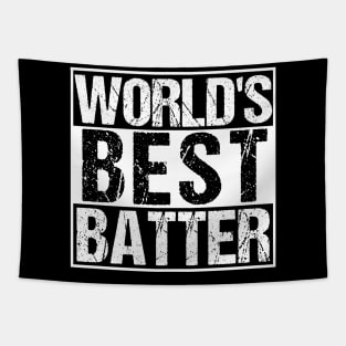 World's Best Batter Baseball Softball Novelty Bat T-Shirt Tapestry