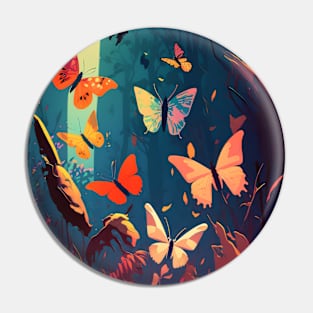 Butterfly Animal Portrait Painting Wildlife Outdoors Adventure Pin