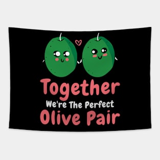 Valentine's Day Olive Couples Dating Romance Tapestry