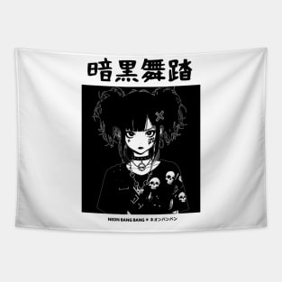 Goth Grunge Anime Girl Manga Aesthetic Streetwear Tapestry