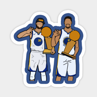 Steph Curry and Klay Thompson 'Splash Brothers' get a 3peat - NBA Golden State Warriors Magnet