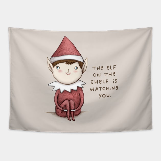 The Elf on The Shelf Tapestry by Sophie Corrigan