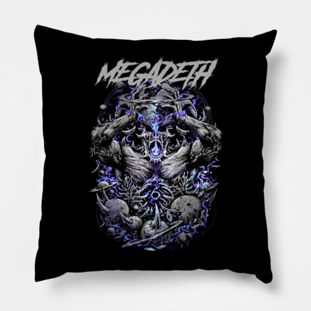 MEGADETH BAND MERCHANDISE Pillow by Rons Frogss