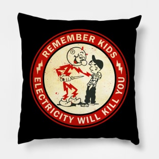 Retro Electricity Will Kill You Pillow