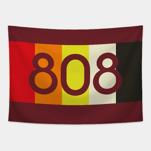 TR-808 STRIPES & FONT #2 Tapestry by RickTurner