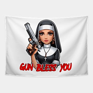 Gun Bless You Tapestry