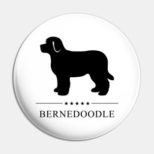 Bernedoodle Black Silhouette Pin