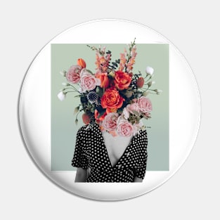 Surreal Flower Bloom Girl Pin