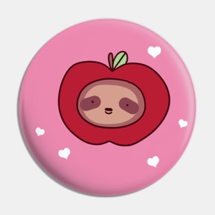 I Love You - Sloth Apple Face Pin