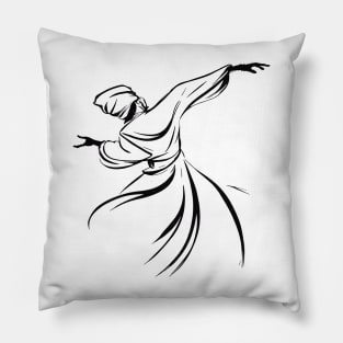 The Dervish Relationship Between Man And God Line Art Pillow