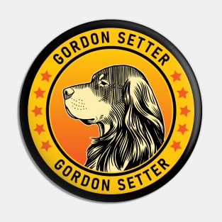 Gordon Setter Dog Portrait Pin