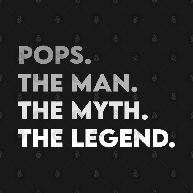 Pops The Man The Myth The Legend - Father's Day Gift by Burblues