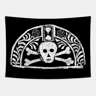 Death's Head Skull Gravestone Rubbing 01 Tapestry