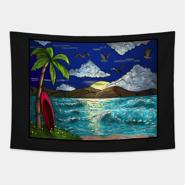 Summer landscape Tapestry by Riverside-Moon