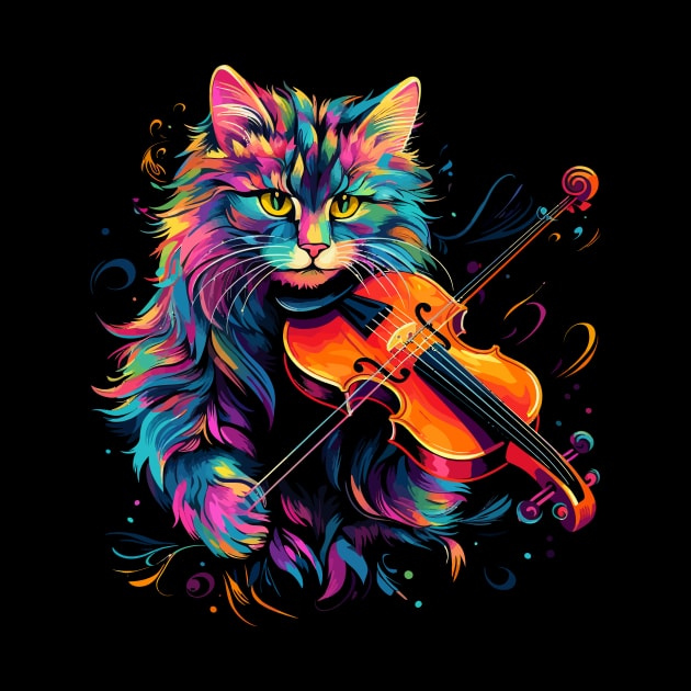 American Bobtail Playing Violin by JH Mart