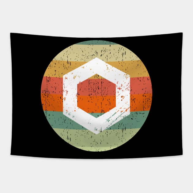 Chainlink Cryptocurrency DeFi LINK Crypto Vintage Sunset Tapestry by BitcoinSweatshirts