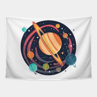 outer space planet Tapestry