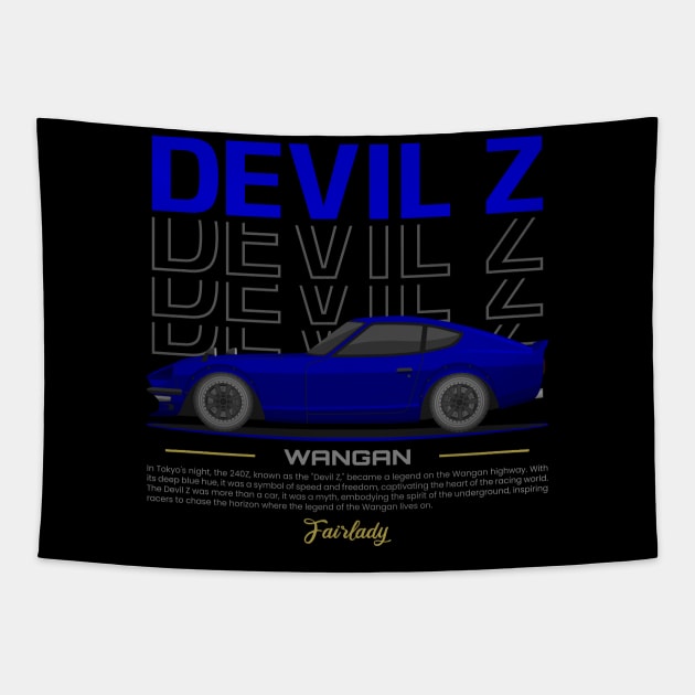 Wangan Devil Z Racing JDM Legend Tapestry by GoldenTuners