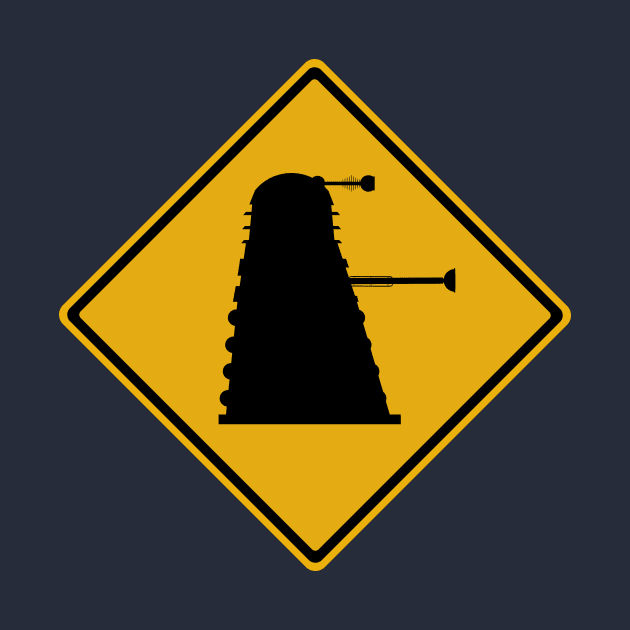 Dalek 1963 Silhouette Road Sign by Dalekboy