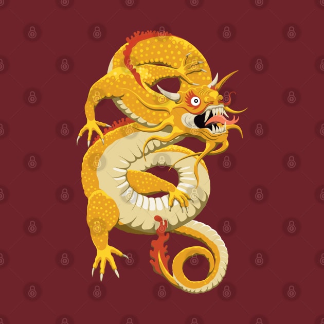 Yellow Chinese Dragon by TMBTM