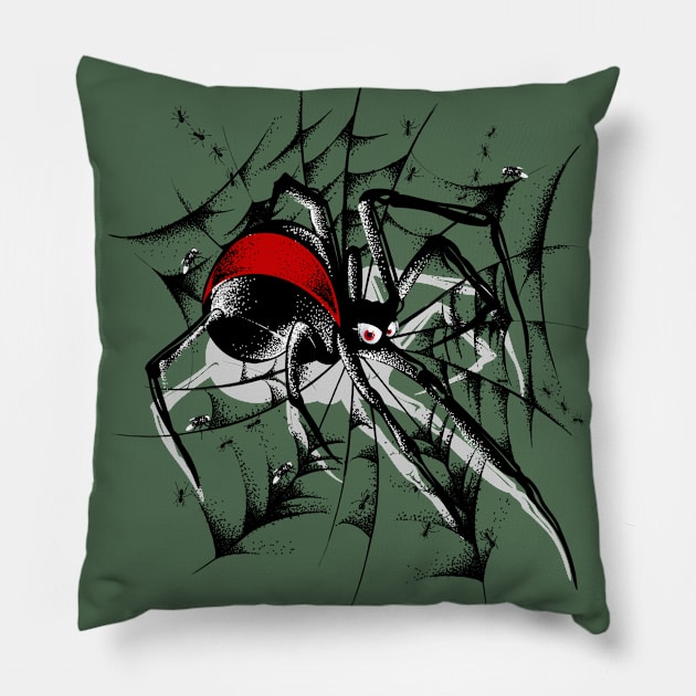 Black Widow Spider Pillow by Buy Custom Things