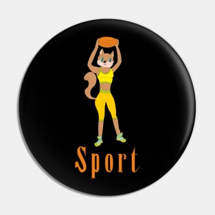 Сat sportswoman Pin