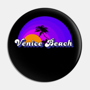 Venice Beach California Souvenir Sunset Design Pin