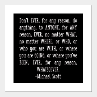 Michael Scott Quotes Posters And Art Prints Teepublic