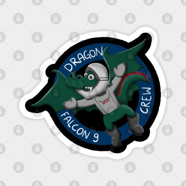 Falcon 9 Dragon Crew Kids Design Magnet by W.Pyzel