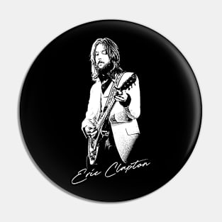 Eric Clapton //// Retro Fan Art Design Pin