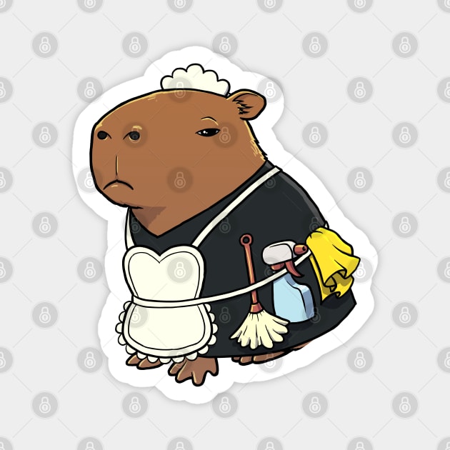 Capybara Maid Costume Magnet by capydays