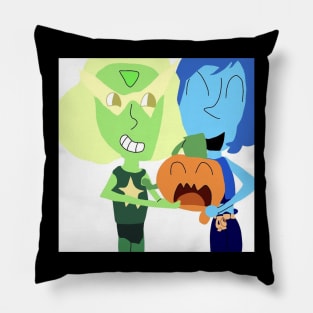 Peridot, Lapis, and Pumpkin. Pillow