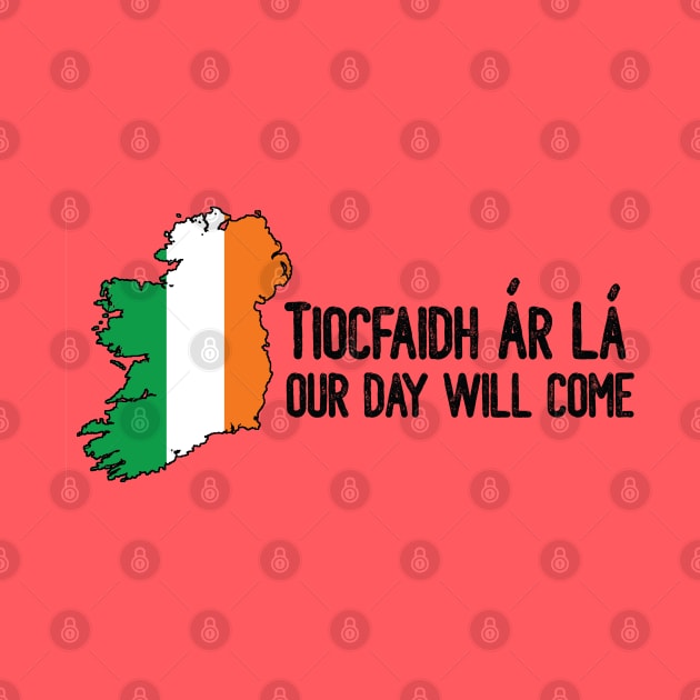 Tiocfaidh Ár Lá - Ireland with flag overlay by Caleb Smith, illustrator