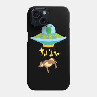 Alien in saucer Phone Case