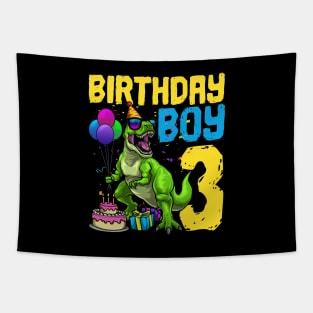 3rd Birthday Dinosaur T-Rex Birthday Boy Tapestry