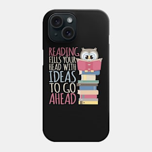 Reading Book, Library & Librarian | Read Bookworm Kawaii Owl Phone Case