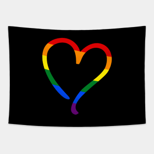 Pride Flag Heart Tapestry