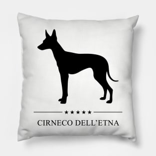 Cirneco dell'Etna Black Silhouette Pillow