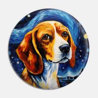 Cute Beagle Dog Painting Pin