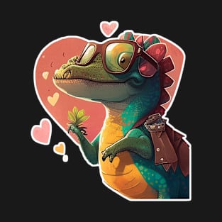 The Heart-Stealing T-Rex Valentine's Day Tee T-Shirt