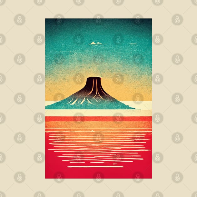 Tropical Volcano by Retro Travel Design