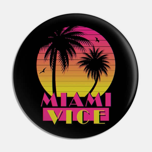 Miami Vice - VHS Sunset Pin by TheSnowWatch