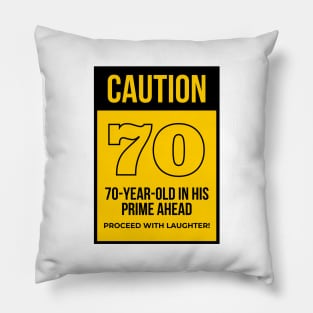 Funny 70th Birthday Quote Grandfather Birthday, Uncle Birthday Pillow