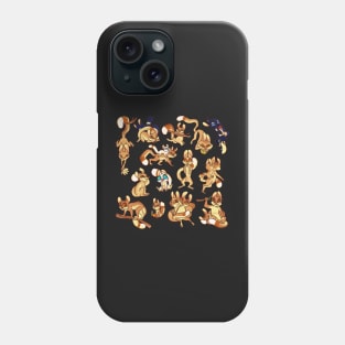 Lemurlike creeter pattern stickers Phone Case