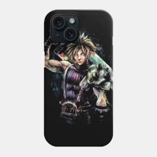 Epic Cloud Strife Final Fantasy VII portrait Phone Case