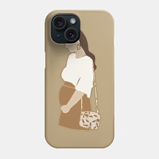 Abstract pregnant vector mother artistic Illustration Phone Case