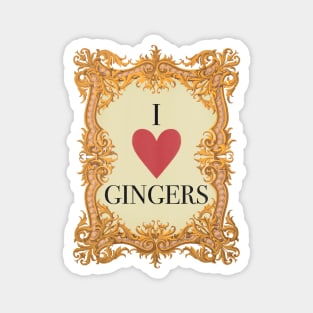 I heart Ginger Antique Magnet