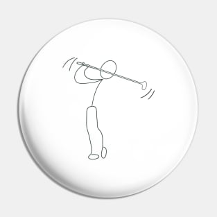 Golf doodle Pin