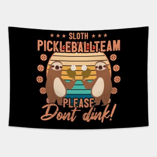 Funny Pickleball Player Gift Sloth Tapestry